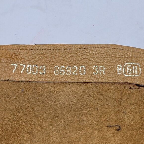 Vintage 70s Western Tan Knee-High Leather Boots Sz 3 Patchwork Stitching Heeled - Picture 3 of 16